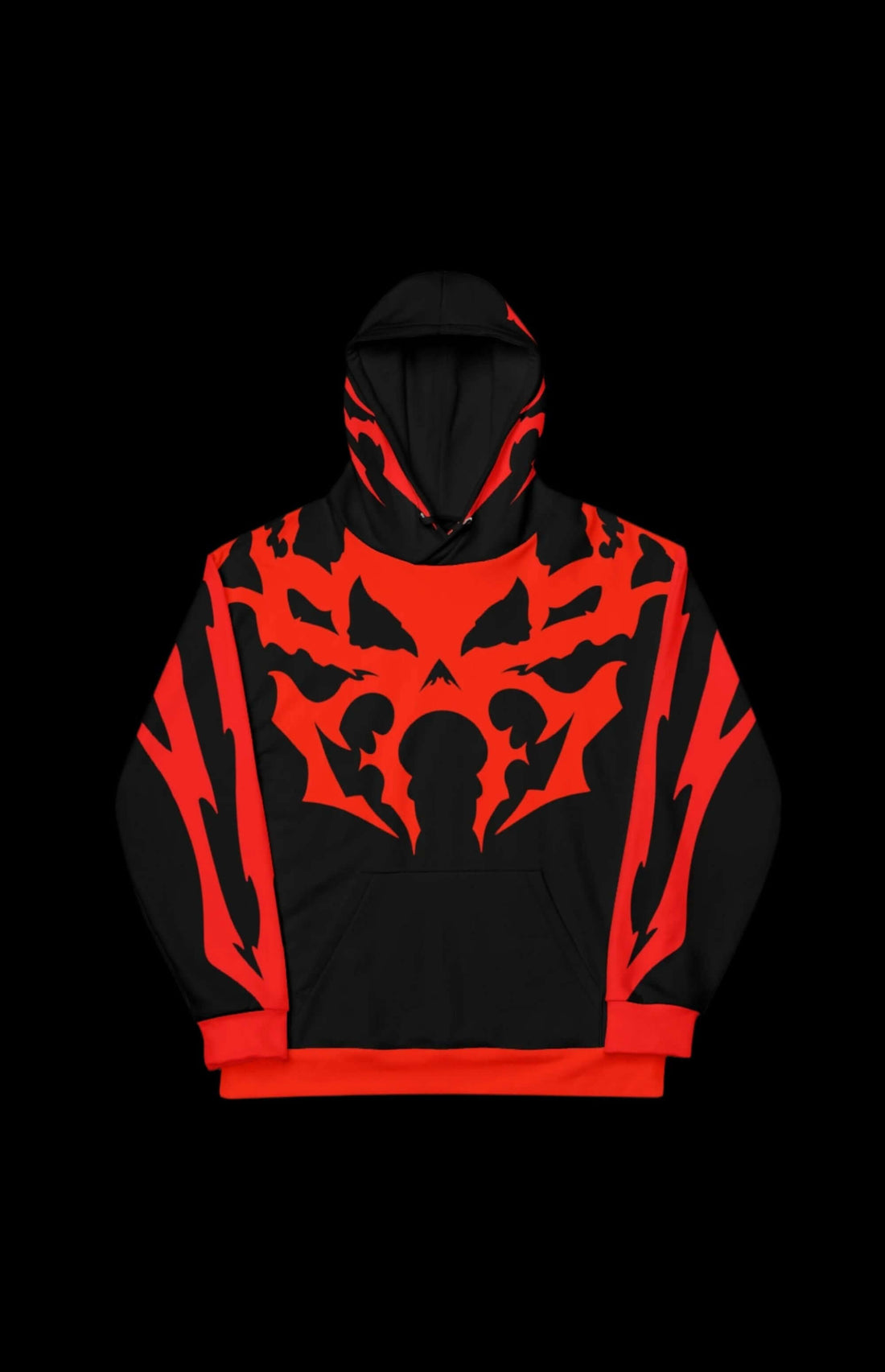 1999 Pullover Hoodie in bold blue and red design, featuring striking graphics and a cozy fit for retro-futuristic vibes.