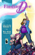Finding Dee Volume 1 comic cover featuring colorful characters and a playful design celebrating transgender experiences.