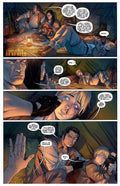 Comic panel from The Surgeon Chapter 5 depicting tense interactions in a camp setting.