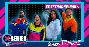X-Series Season 97 Part 2: Enter the Lagunaverse campaign art with hoodies, jackets and the X-Academy crew
