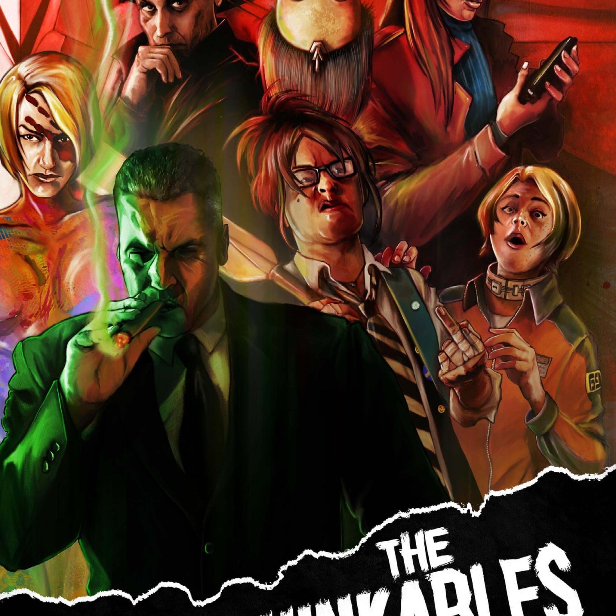 Cover art for 'The Unthinkables' comic series featuring diverse characters and intense expressions.