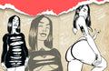 Artistic sketches celebrating the feminine form and diverse curves from 'Learning the Curve' art book.
