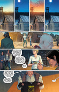 The Surgeon Volume One: The Turtle Island Cycle graphic novel page showcasing characters and setting in a post-apocalyptic world.