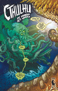 Cthulhu is Hard to Spell Volume 5 cover art with humorous dialogue and Lovecraftian themes.