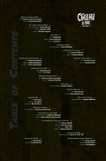 Table of contents from 'Cthulhu is Hard to Spell Volume 5' showcasing various intriguing stories.
