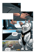 Comic page featuring a cop and his police dog in action, combining humor and 80s vibes for a thrilling adventure.