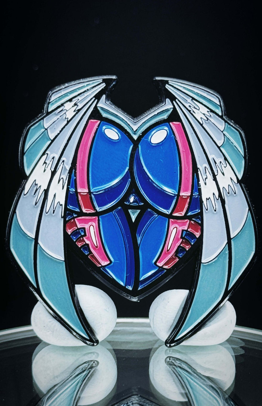 Colorful Metal Bird Ass-Tonishing Pin with vibrant wings and playful design, perfect for collectors and humor lovers.