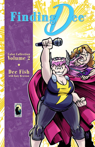 Finding Dee Volume 2 cover featuring colorful characters and playful superhero themes.