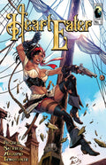 Hearteater Issue 1 comic cover featuring a fierce female pirate ready for adventure on the high seas.