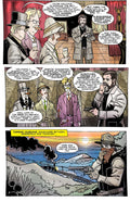 Comic page featuring the Dell Boys Gang amid train robbery chaos and an ancient Pharaoh's curse.