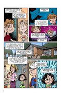 Colorful comic panel from Finding Dee Volume 1 showcasing semi-autobiographical adventures and humor.