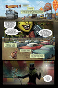 Page from Miss Medusa's Monstrous Menagerie #1, showing carnival, monsters, and a captivating stage.