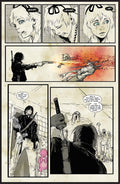 Dramatic comic panel from 'Province of Zombies' featuring intense action and gritty characters battling zombies.