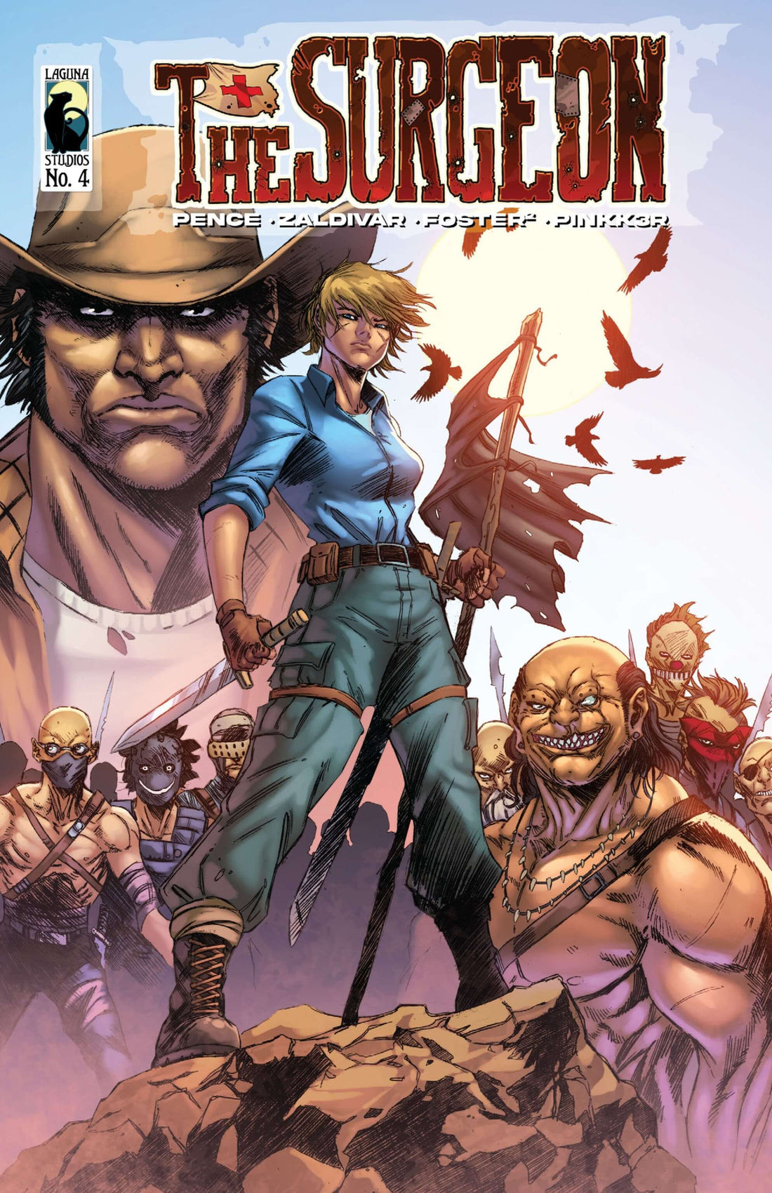 Comic cover for The Surgeon Chapter 4 featuring Doctor Hanover and Hot Animal Machines.