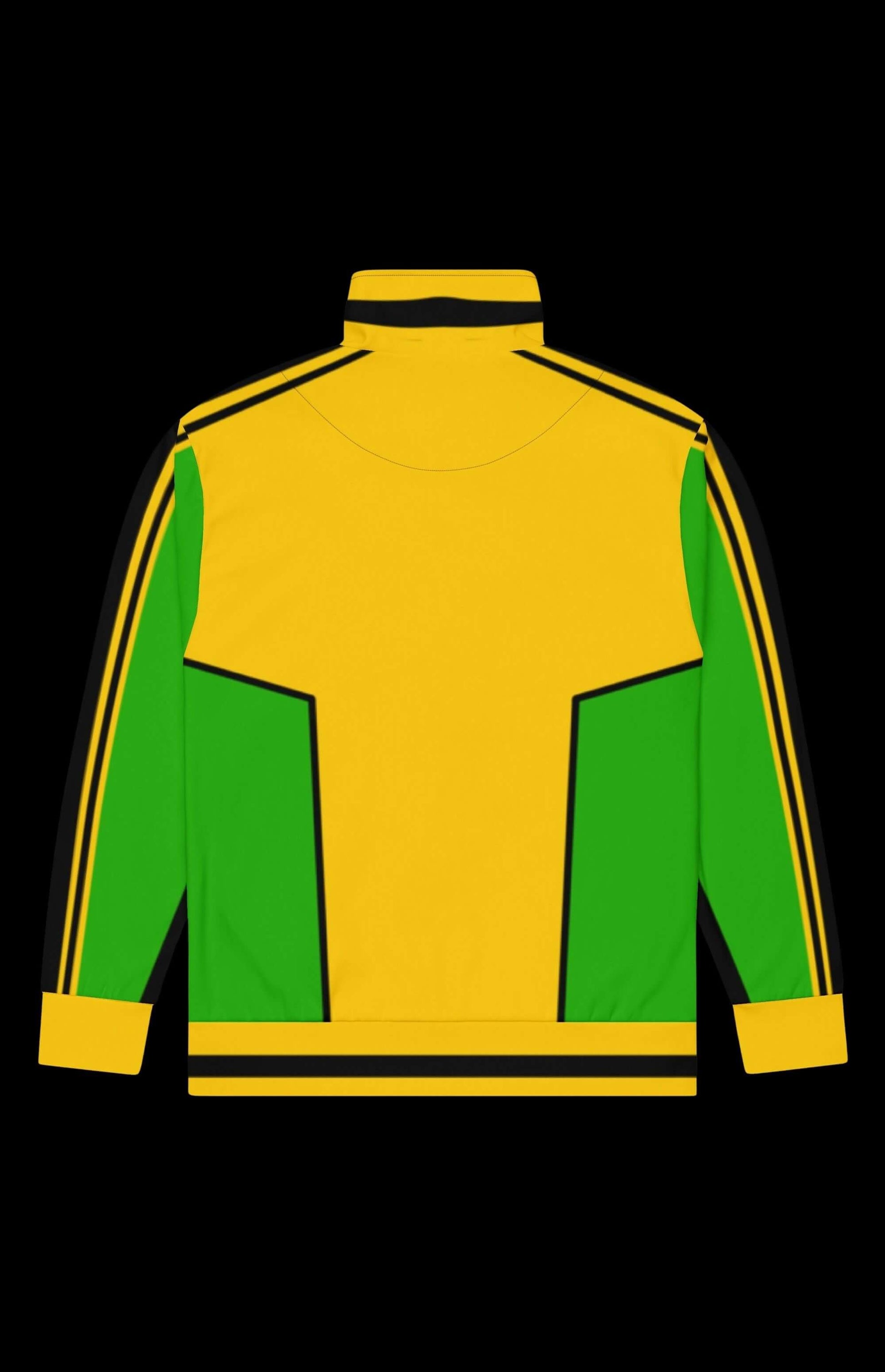 Southern Sugah Track Jacket featuring vibrant yellow and green colors with sporty design and zip-up closure.