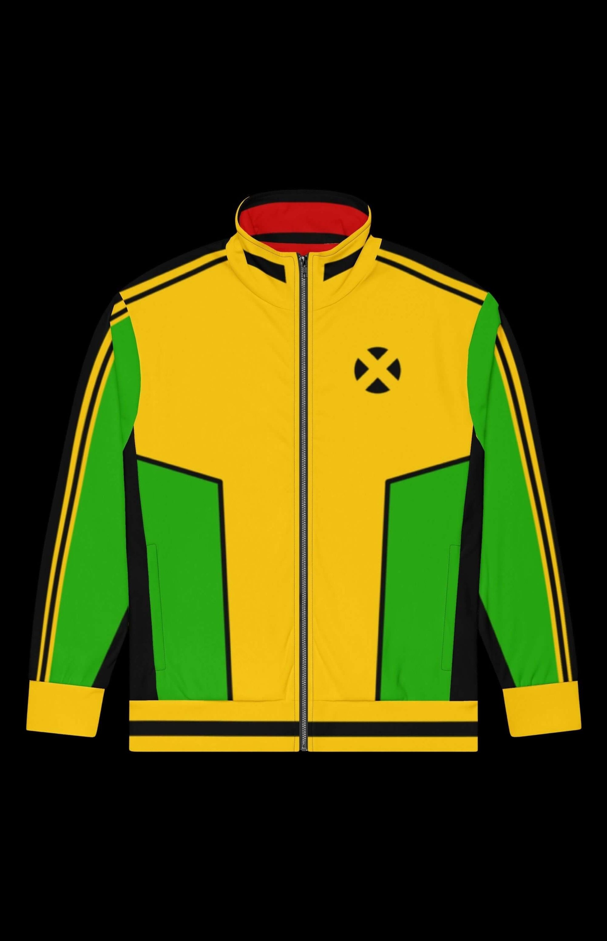 Southern Sugah Track Jacket featuring bright yellow and green design, zip-up style, ideal for workouts or casual wear.