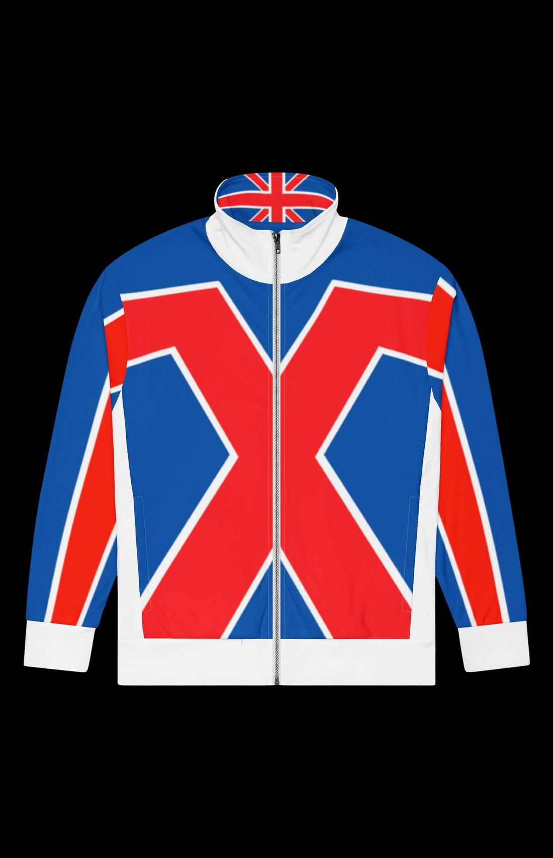 Lt. London Track Jacket featuring a vibrant Union Jack design, perfect for workouts and casual wear.
