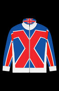 Lt. London Track Jacket featuring a vibrant Union Jack design, perfect for workouts and casual wear.