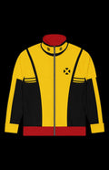 Junior Class Track Jacket in yellow and black with red accents, featuring a zip-up front and sporty design.