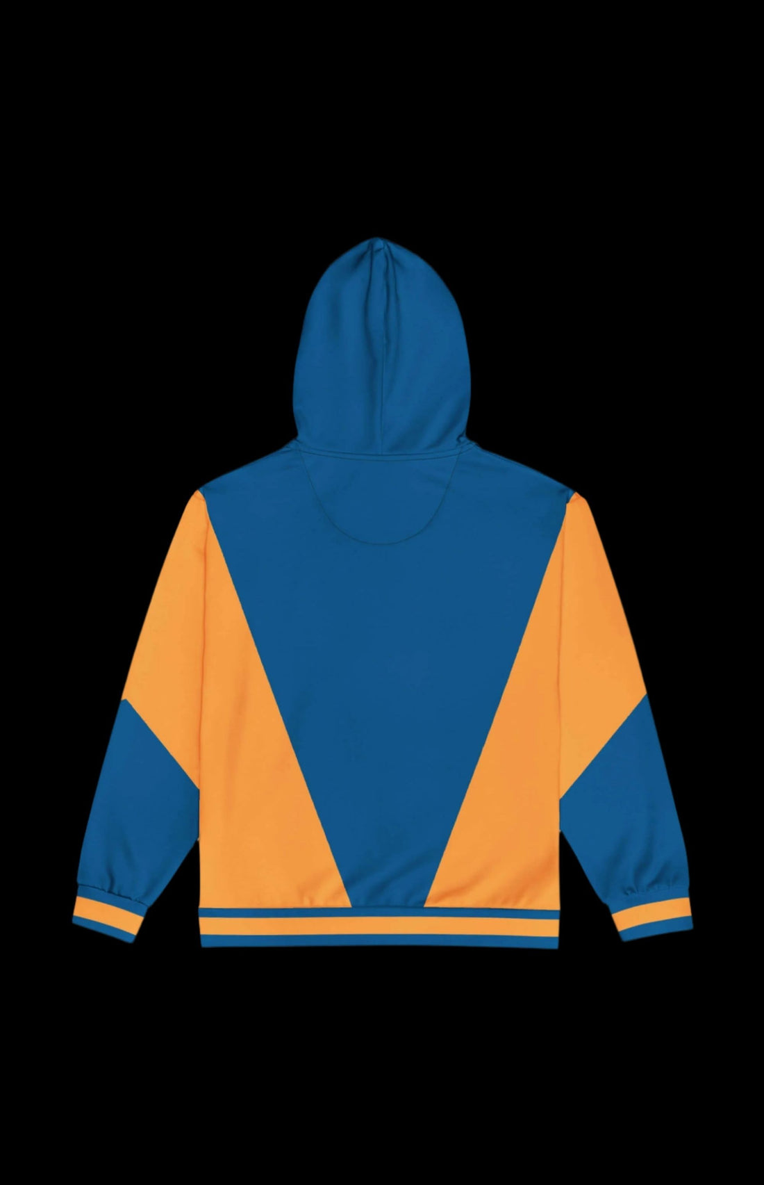 Fainty Telepath zip-up hoodie in blue and orange, featuring a cozy design and relaxed fit for everyday wear.