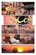 Hearteater Issue 2 comic page featuring dramatic clash, pirate scenes and a sunset over the sea.