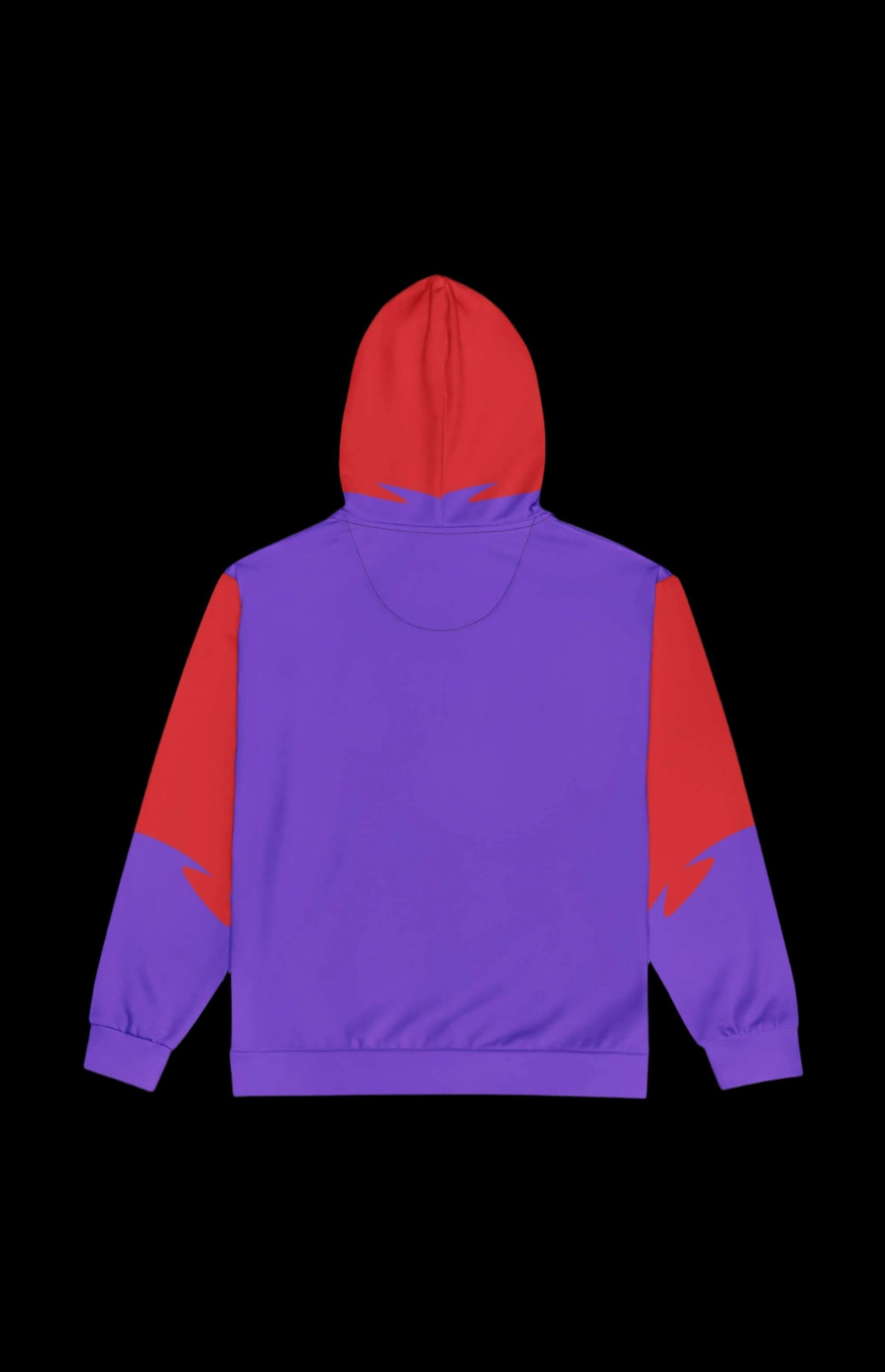 Colorful Magnet Master zip-up hoodie featuring red and purple design, perfect for everyday wear and casual style.