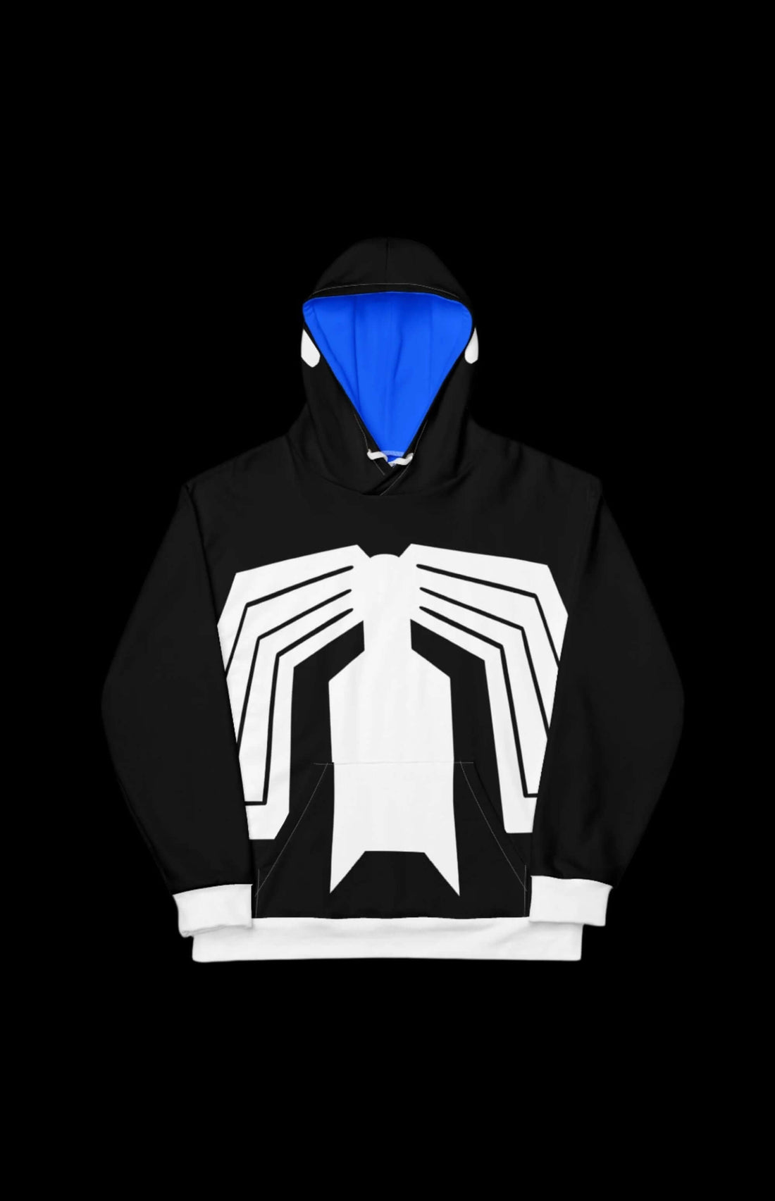 Oily Alien Guy Pullover Hoodie from Laguna Studios featuring bold black and white design with pink interior.
