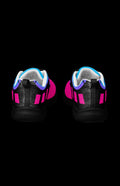 Kinetic Gambler Athletic Shoes back view with pink and black panels